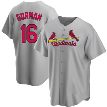 S-6XL #16 Nolan Gorman St Louis Cardinals Baseball Jersey Printed Black  Stitched